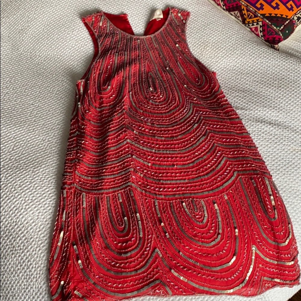 Parker beaded shift dress - pink - xs